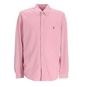 Ralph Lauren  Mens Pony-motif Button-Down Shirt Pink Size 16.5 -35 100% …
